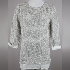 Talbots Women's Textured Gray Sweater